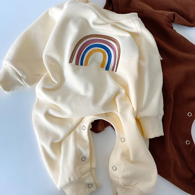 Detská Baby Chlapci, Dievčatá Rainbow Remienky Oblečenie Nové 2020 Jeseň Zima Deti, Chlapec A Dievča, Dlhý Rukáv Remienky Oblečenie Obrázok  0