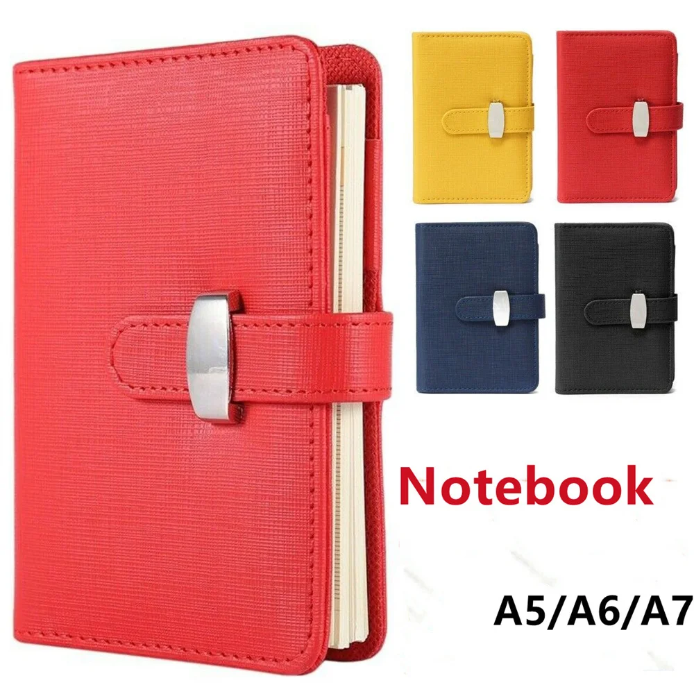 Nové Kožené A5 A6 A7 Denník Notebook Prenosný Vreckový Zápisník 2022 Týždenný Plánovač Listový Papier Pre Študentov Školy Kancelárske Potreby Obrázok  0