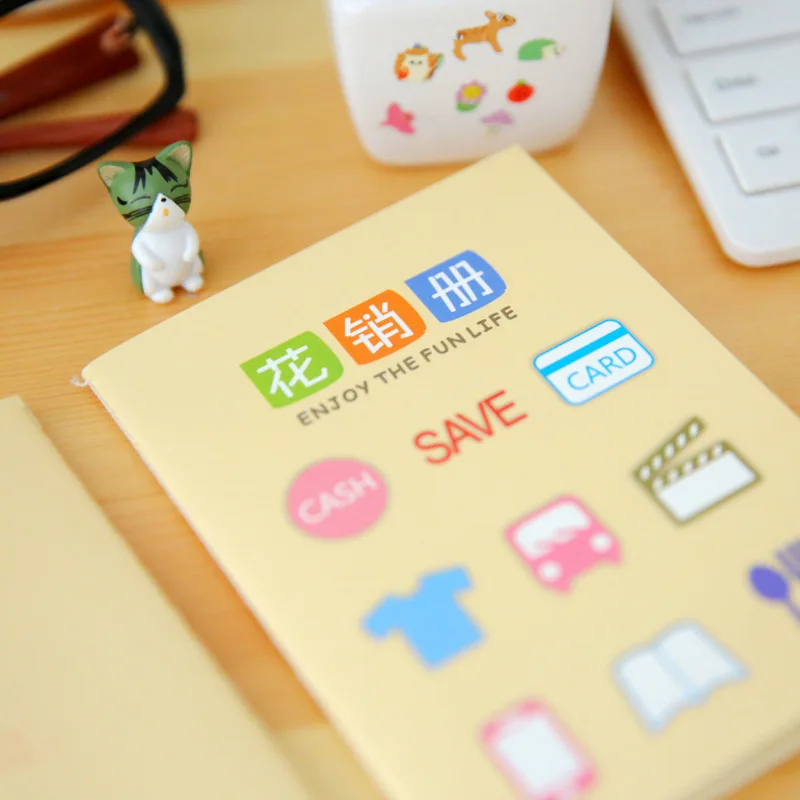 2 ks Korean papiernictvo Roztomilý mini notebook plánovač rezervovať rodinné finančné rezidentská príslušnosť strane Dobrý Zvyk, školské potreby Obrázok  0