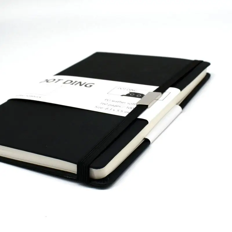 Notebook Bodkované Vestník Papier A5 Koža mäkká väzba 160 Stránok Slonovinová Biela Kniha 100 GSM Notebook Hand-made Denník Note Pad fc Obrázok  0
