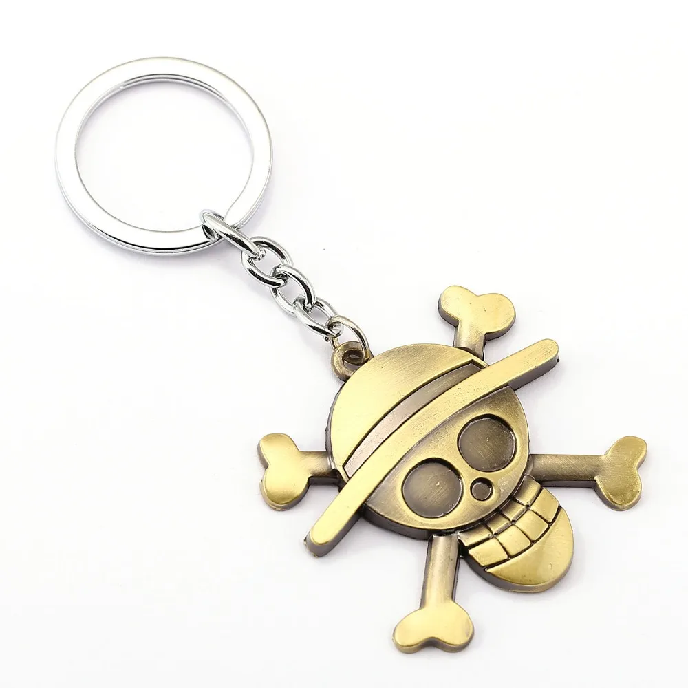 JEDEN KUS prívesok na Luff Tlačidlo Krúžky Pre Muža, Darček Chaveiro Auto Keychain Anime Šperky Kľúča Držiteľa Suvenír YS11503 Obrázok  0