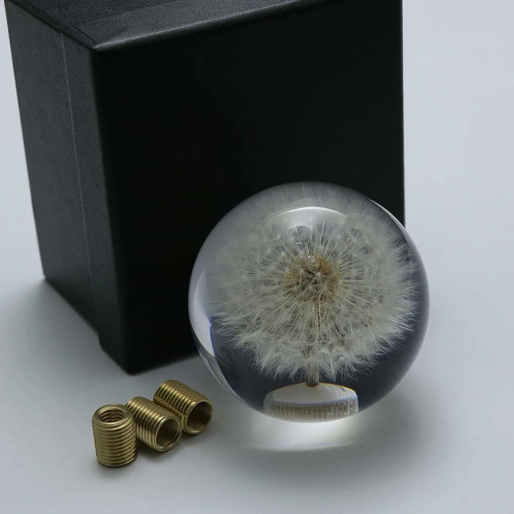 Biela Púpava Crystal Bublina Shift Radiacej Páky s Reálnymi Kvety, Priemer 70 mm Obrázok  0