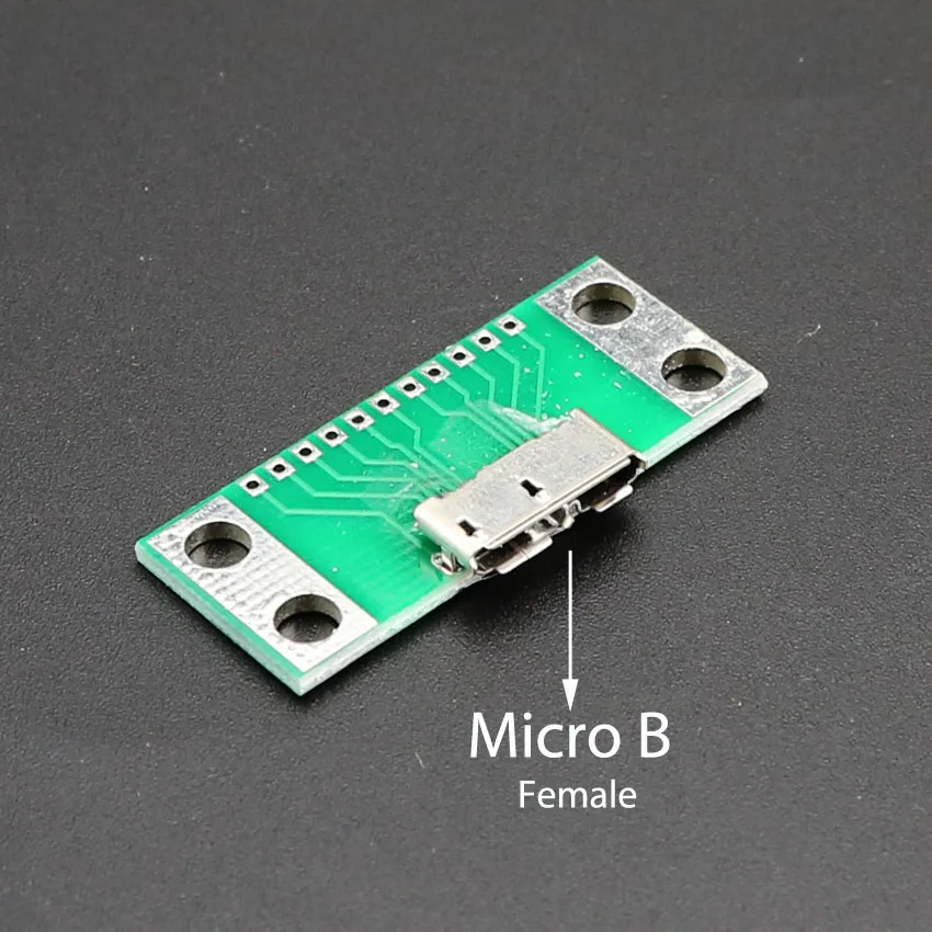 5 ks Mini Micro USB Typ C-C Samica USB 3.0, 3.1, Typ B Konektor Rozhrania DIP PCB Converter Adaptér Skúšobnej Doske Pre iPhone 5 6 Obrázok  0