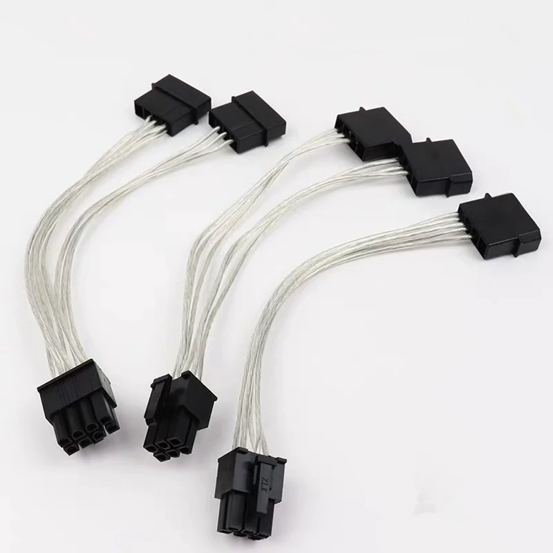 4 Pin Samec na 6Pin Podpora high-výkon grafickej predlžovací kábel Napájací Adaptér 4Pin až 6-Pin Pocínovaného medeného drôtu 17 CM Obrázok  1