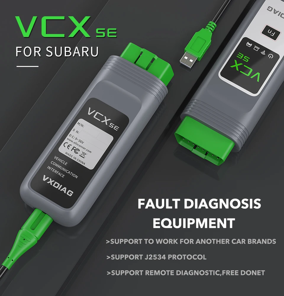 VXDIAG VCX SE Pre Subaru OBD2 skener automotivo Auto Diagnostický nástroj V2020/07 kód Poruchy diagnóza zariadenia podporu J2534 protokol Obrázok  1