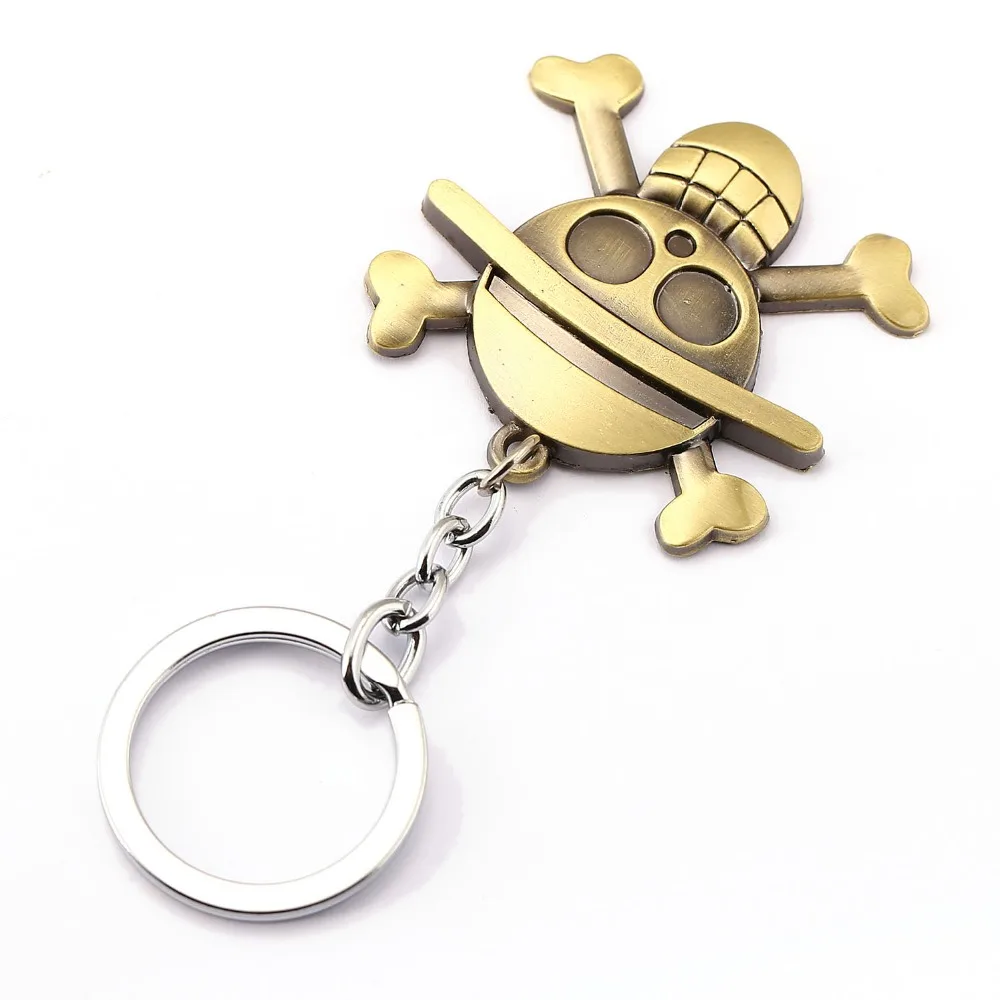 JEDEN KUS prívesok na Luff Tlačidlo Krúžky Pre Muža, Darček Chaveiro Auto Keychain Anime Šperky Kľúča Držiteľa Suvenír YS11503 Obrázok  1