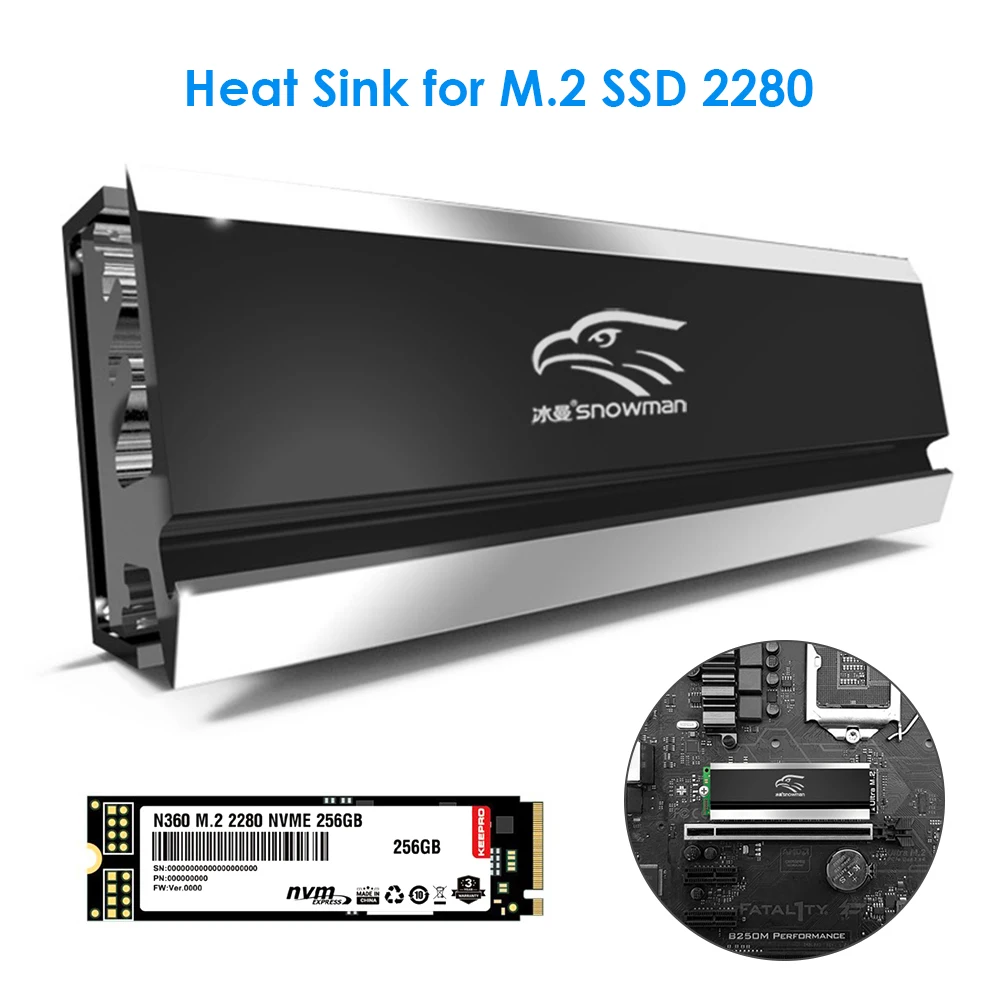 NOVÉ M. 2 SSD NVMe Chladič Cooler 2280 ssd Pevný Disk Radiátor M2 NGFF PCI-E NVME Hliníkový Chladič na Chladenie Tepelné Pad Obrázok  2