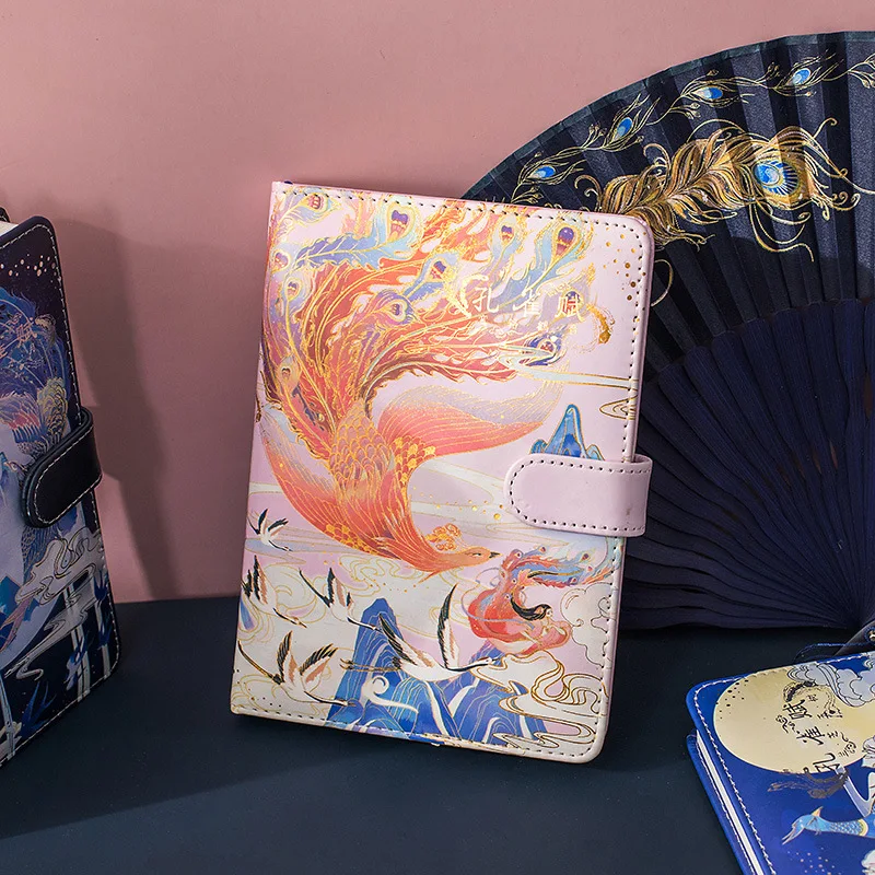 2022 Tradičnej Čínskej Fashion Fantasy Kvetinové Kúzlo Vták Denník Kniha 196P Linajkované+Prázdny Papier Kreatívne Kvetinové Notebook 13*18 cm Obrázok  2