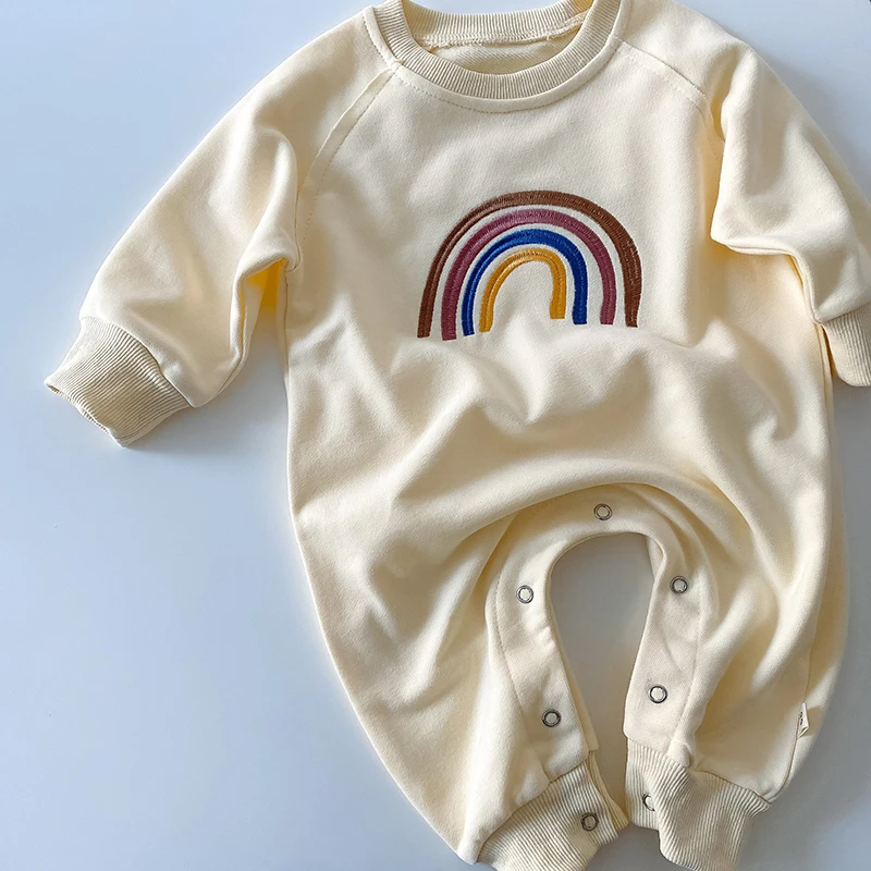 Detská Baby Chlapci, Dievčatá Rainbow Remienky Oblečenie Nové 2020 Jeseň Zima Deti, Chlapec A Dievča, Dlhý Rukáv Remienky Oblečenie Obrázok  3
