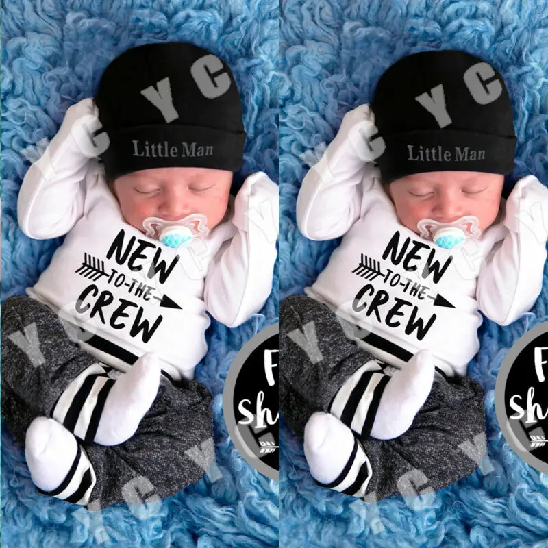 3ks Dieťa Novorodenca Chlapec Romper+Nohavice Oblečenie, Oblečenie Kombinézu Playsuit 0-18 M Obrázok  3