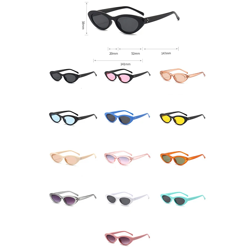 AKAgafas 2021 Retro Cat Eye Slnečné Okuliare Ženy, Luxusné Značky Dizajnér Okuliare Ženy/Muži Oválne Ružové Okuliare Ženy Gafas De Sol Mujer Obrázok  3