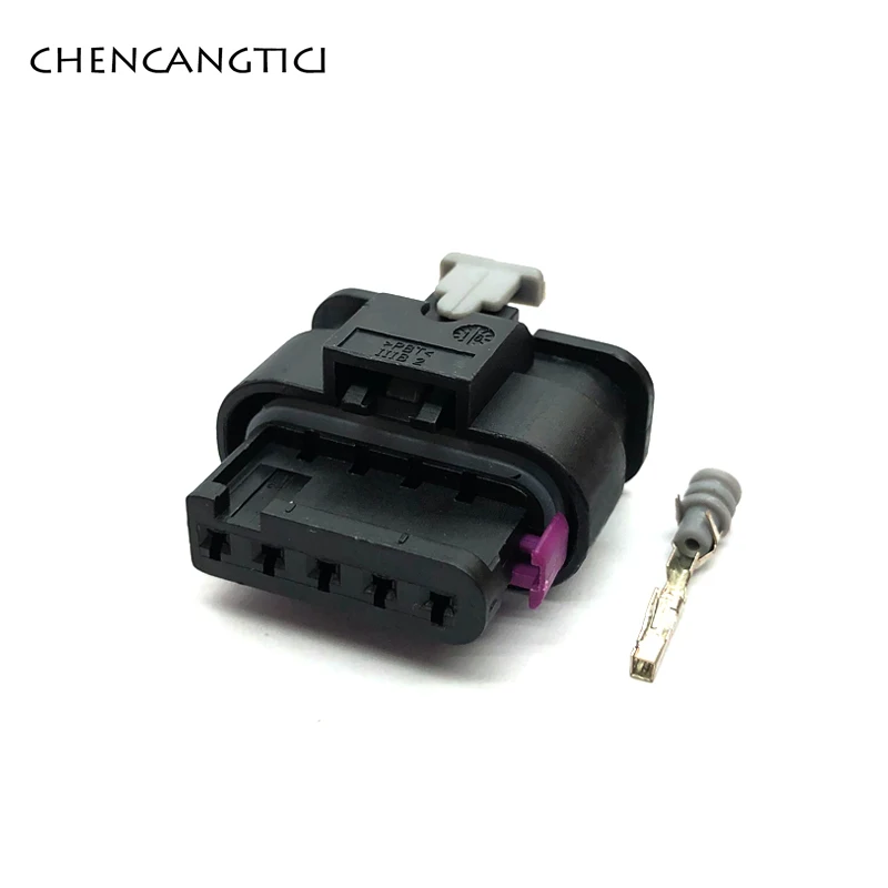 2 sady 5 pin Nepremokavé Elektrickej siete 1,2 mm drôt vedenia kábla Konektor zásuvka pre Audi VW autá 4F0973705 1-1718806-1 Obrázok  3