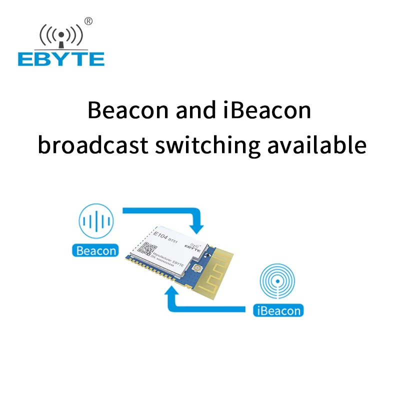 Bluetooth Modul BLE5.0 2,4 GHz, BLE EBYTE E104-BT51 Nízka Spotreba PCB Antény SMD UART Bezdrôtový Vysielač Prijímač Obrázok  4