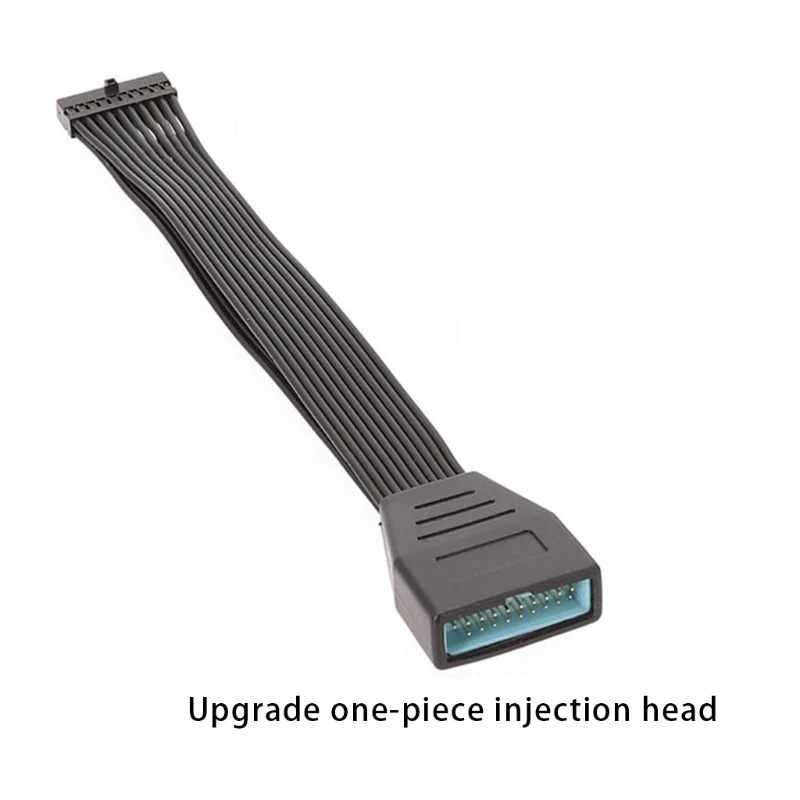 Malé Mini USB 3.0 19/20 Pin Vnútorného Rozšírenie Hlavičky Adaptér Kábel Čierny Plochý Drôt, Kábel pre základnú Dosku 5.9 cm/15 cm Obrázok  5