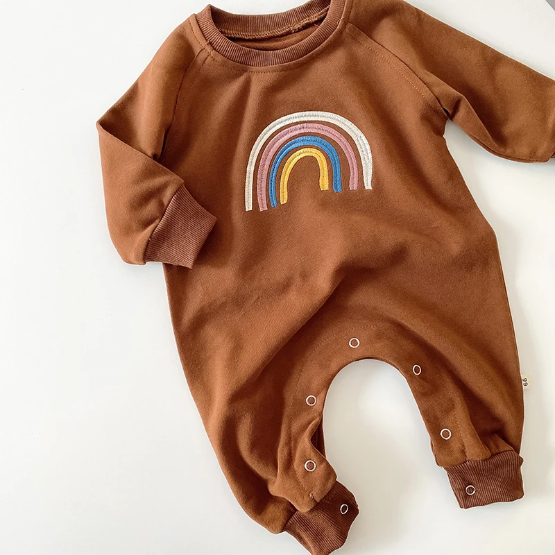 Detská Baby Chlapci, Dievčatá Rainbow Remienky Oblečenie Nové 2020 Jeseň Zima Deti, Chlapec A Dievča, Dlhý Rukáv Remienky Oblečenie Obrázok  5