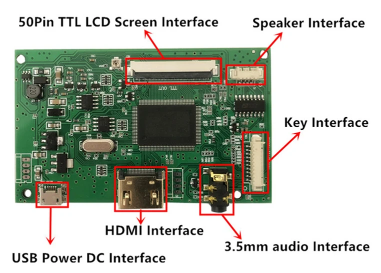 9 Palcový AT090TN10 LCD Displej Regulátora HDMI Audio Ovládanie Vodič Doska Pre Lattepanda Raspberry Pi Pi Banán Obrázok  5