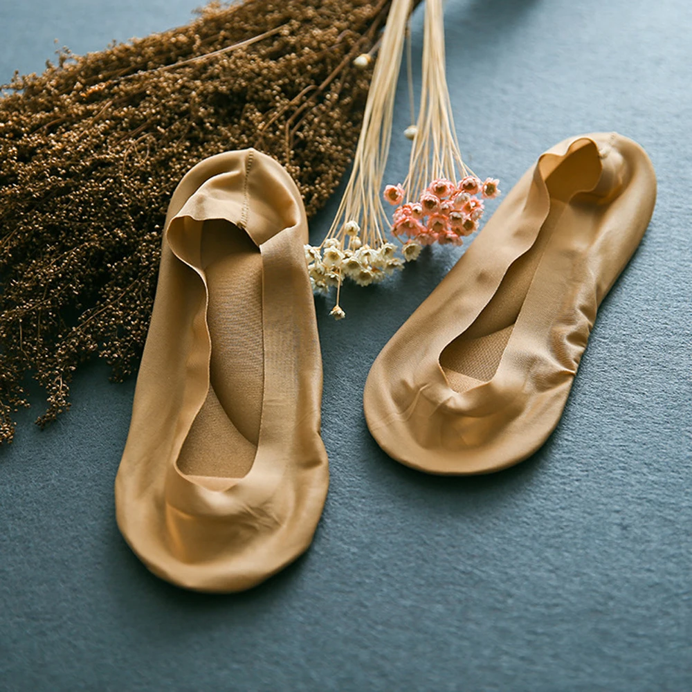 1 pár Klenby Podpora 3D Ponožky Nohy, Masáž, Starostlivosť o Zdravie Ženy Ice Hodváb Ponožky s Gélové Podložky Neviditeľné Letné Ponožky Obrázok  5
