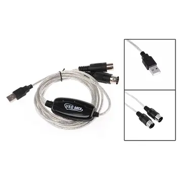 1,5 m USB V-OUT, MIDI Kábel Rozhrania PC Converter Hudby Klávesnice Adaptér Kábel