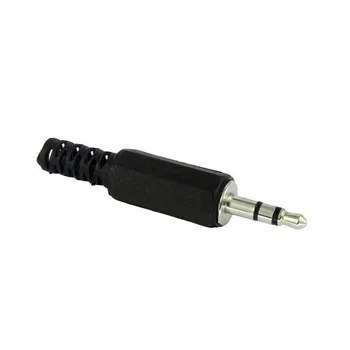 10 ks/veľa 3,5 mm Muž Wire Audio Konektory Konektor Čierny Plastový kryt stereo plug-Dual channel Slúchadiel aj Konektor urob si sám