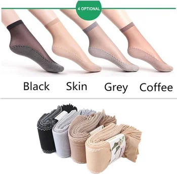 10 Pár Jar Leto Ženy Mäkké Ponožky Bežné Non-Sklzu Spodnej Spájať Módne Transparentné Dámy, Dievčatá, Priedušná Tenkého Hodvábu Ponožka