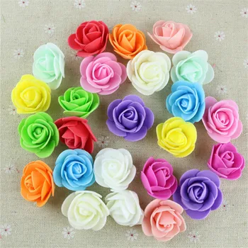 10pcs Mini PE Pena Rose Umelé Kvety Hlavu Ručné DIY Svadobné Domáce Dekorácie na Slávnostnú & Valentín Party Dodávky