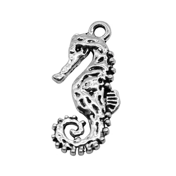 10pcs/veľa Kúzla Hippocampus Diy Šperky Zistenia Antique Silver Farba 12x25mm Hippocampus Charms DIY Šperky Robiť