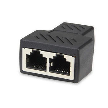 1PC RJ45 Splitter Adaptér 1 až 2 Dual Žena Port CAT5/CAT 6 LAN Ethernet Sockt Sieťové Pripojenia Rozdeľovača Adaptér