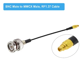 1pcs BNC Male na MMCX Muž Plug RF1.37 Pigtail Jumper ANTÉNNY Koaxiálny Kábel, Adaptér, 10M
