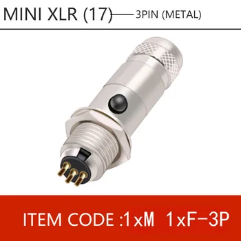 1set Mini XLR 3 4 5 6 Pin Female Konektor + Male Zásuvka Malé XLR Audio Konektor pre Mikrofón MIC Kábel pre Spájkovanie Rovné