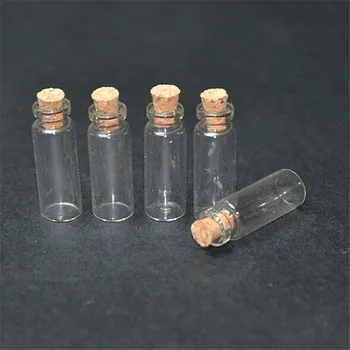 2.3 ml Malých Sklenených Fliaš Mini Sklenené Fľaše S Korkami 12X40X6 mm Drobné Sklenené Fľaše, ktorí Chcú Prívesky 100 ks