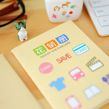 2 ks Korean papiernictvo Roztomilý mini notebook plánovač rezervovať rodinné finančné rezidentská príslušnosť strane Dobrý Zvyk, školské potreby