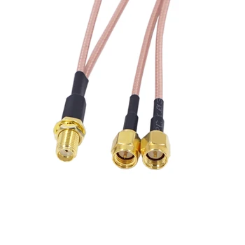2 kus/veľa Y typ kábla SMA Female na 2 SMA Samec Konektor Splitter Pigtail Kábel RG316 15 CM