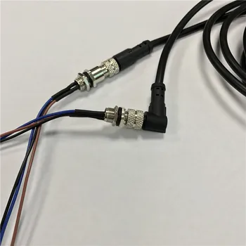 2 m PVC Kábel Line M8 Nepremokavé Singal Senzor 3Pin Konektor 4 Pin Rovný/ Uhol Nepremokavé Adaptér Samec Konektor Samica Zásuvky
