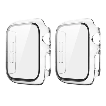2 Pack Pokrytie Prípade Mäkké Jasné, Smart Hodinky Screen Protector pre Apple Hodinky 4 5 6 iWatch Tvrdené Sklo Ochranný plášť