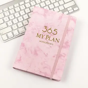 2022 Multi-farebné anglický Notebook Elastické Kapely 365-dňový Nastaviť Zlepšiť Denník Byť Účinnosť Zložiek Notebook anglický A5 Logo E0i0