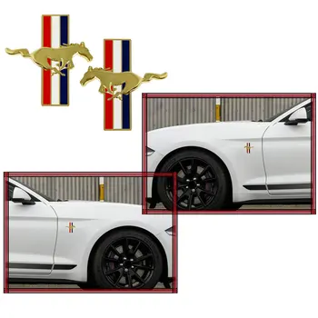 2ks 3D Kovové Auto Zadný Kufor Dekor Znak, Odznak Auto Samolepky Pre Ford Mustang Shelby GT Auto Príslušenstvo Auto Styling