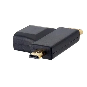 3 V 1, HDMI-kompatibilné Na MicroHDMI Muž MiniHDMI Muž 1.4 Žena kábel Kábel Adaptéra T Tvar Converter pre HDTV 1080P Káble