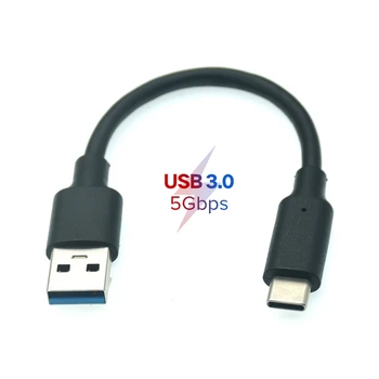 3A 90 Stupňov USB Typu C Nabíjací Kábel Rýchle Nabíjanie 3.0 QC Mobilný Telefón Tipo C USBC Údaje Rýchlo Nabíjačka, Kábel 0,1 m M Dlhý Meter