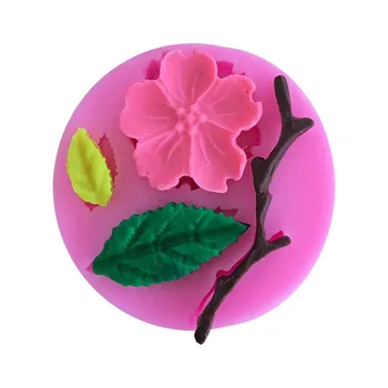 3D Potravín-stupeň Peach Blossom Silikónové Formy Čokoláda Formy Fondant Formy Cake Zdobenie Nástroj Pečenie Príslušenstvo Tortu Nástroje