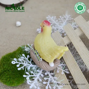 3D Silikónové Ručné Šťastie Sliepky Sviečka Zvierat Mydlo Plesní