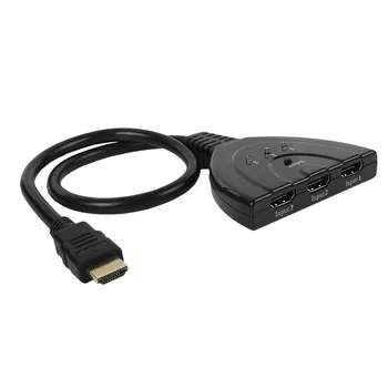 4K 3D Mini 3 Port kompatibilný s HDMI Adaptér 4K Switcher HD Splitter 1080P 3 v 1 výstup Video Adaptér pre DVD HDTV Xbox, PS3, PS4