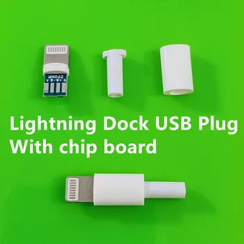 4PCS YT2157B Lightning Dock konektorom USB s čipom doske alebo nie Male konektor zváranie Údaje OTG line interface DIY dátový kábel