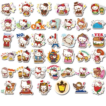 5/10/40pcs Cartoon Hello Kitty Nálepky Kawaii Sanrio Obtlačky Snowboard Notebook Nepremokavé Nálepky Darčeky Deti Hračky nesmú Opakovať