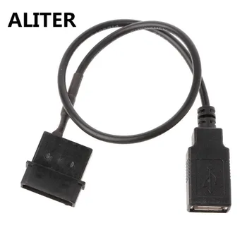 ALITER 30 cm PC Interné 5V 2-Pin IDE Molex Na USB 2.0 Typu Žena Napájací Adaptér Kábel