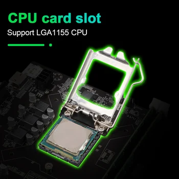 B75 ETH Ťažba základná Doska Pre LGA1155 CPU 8 USB 3.0 PCIE Slot GPU 8/16 G DDR3 1333MHZ 8Pcs VER009S Stúpačky Ethereum Ťažba Nastaviť