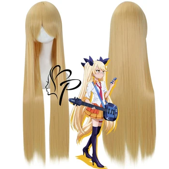 Biamoxer 100 cm Anime SHOW ROCK !! Cosplay Parochňu Plasmagica Retoree Dlhé Rovné Blond Syntetické Vlasy pre Dospelých