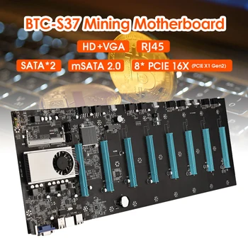 BTC-S37 Pro Ťažba základnej Doske 8 PCIE 16X Graf Kartu SODIMM DDR3 SATA3.0 Podpora VGA a HDMI-Kompatibilný pre BTC Baník Stroj
