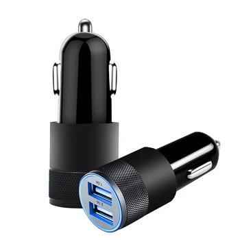 Cigaretový Zapaľovač V Aute 12V Cigariet USB, Automatické Nabíjanie Čierna Farba, Hliníkové 2-port USB Nabíjací Adaptér pre Auto