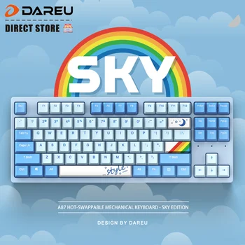 Dareu A87 Hotswap USB Káblové RGB LED Podsvietený Mechanical Gaming Keyboard S Prispôsobeného Sky Prepínač Programable