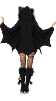 Deti, Dospelých Black Zlého Upíra Bat Oblečenie Catsuit Dievča Ženy Upír Oblečenie Deti Diabol Halloween Kostým Súťaž: Cosplay Kostým